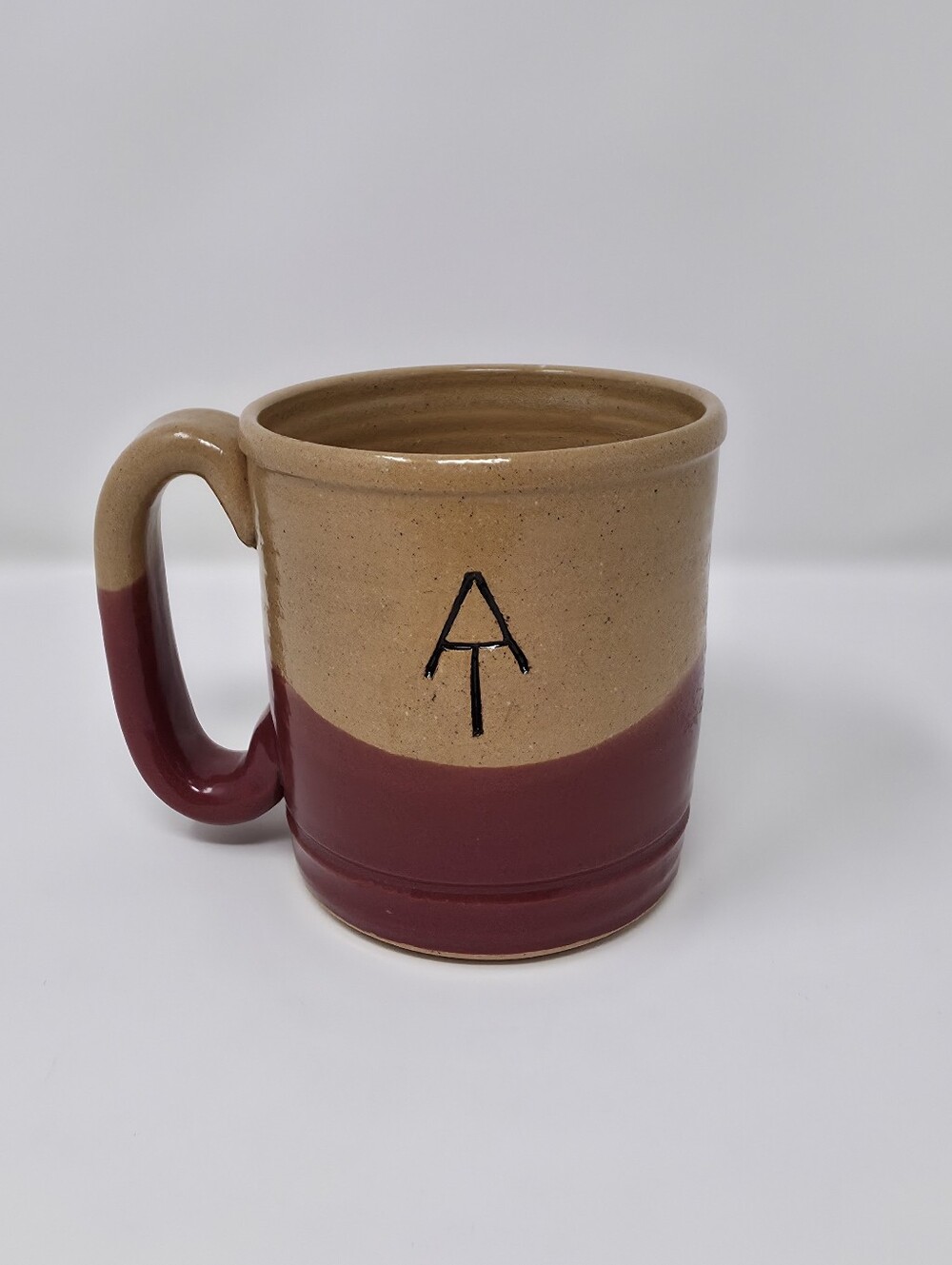Stoneware Pottery mug large handmade Fictilations studio N.C. USA Appalachian